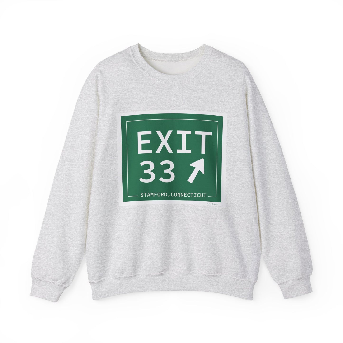 Vintage Exit 33 Merritt Parkway Sign Unisex Heavy Blend™ Crewneck Sweatshirt