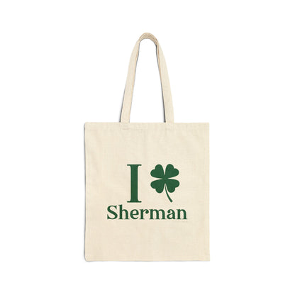 I Clover Sherman Cotton Canvas Tote Bag
