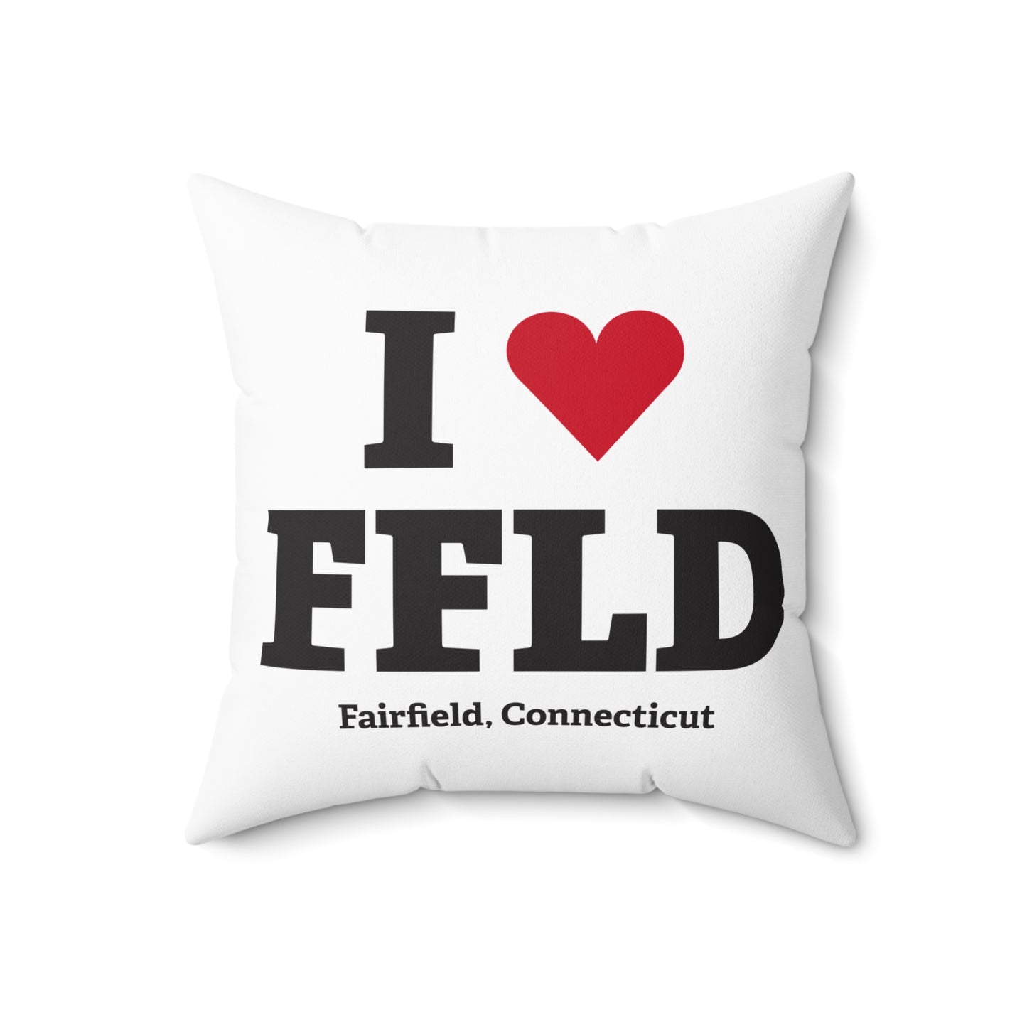 I Heart FFLD Spun Polyester Square Pillow