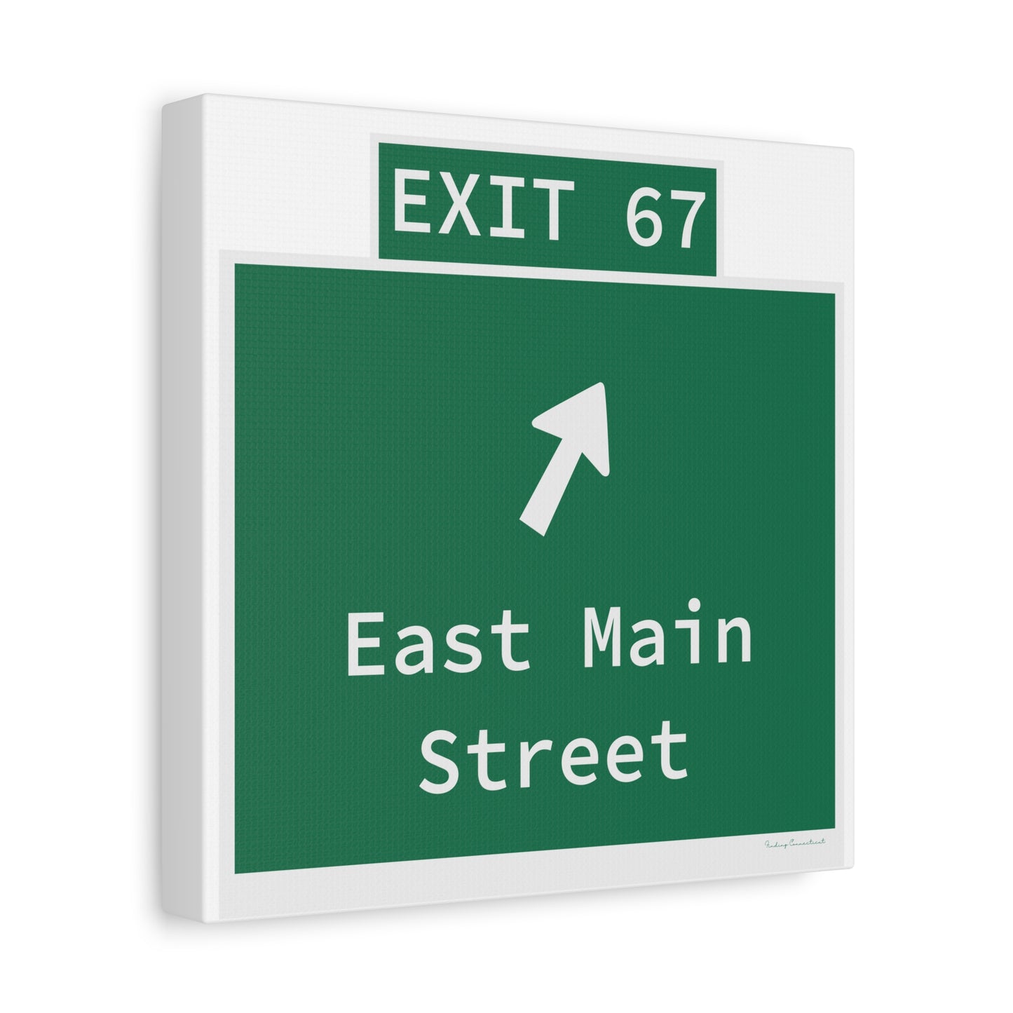 Vintage WCP Exit 67 Sign Matte Canvas, Stretched, 1.25"