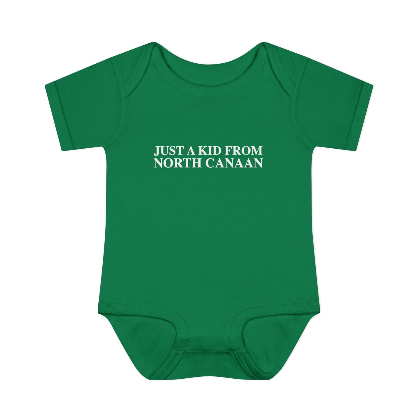 Just a kid from North Canaan Infant Baby Rib Bodysuit