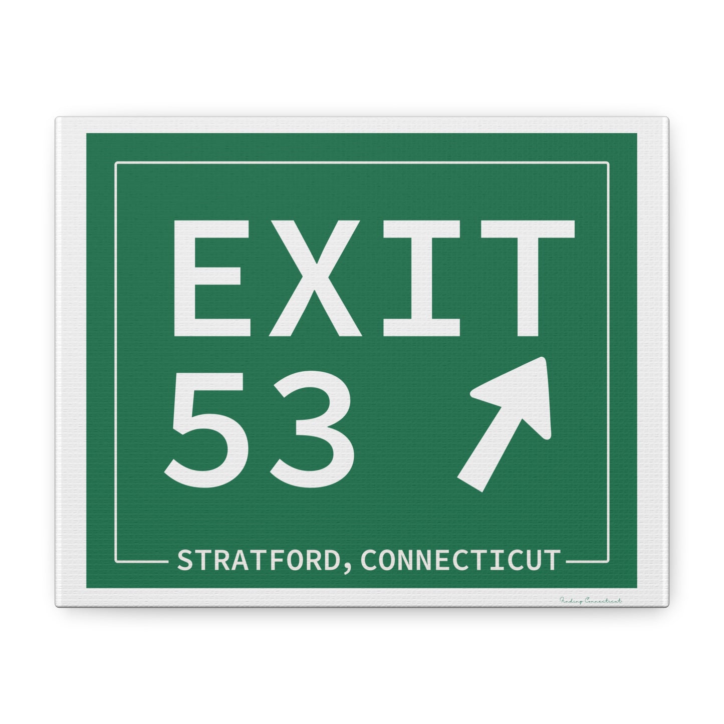 Vintage Exit 53  Merritt Parkway Sign Matte Canvas, Stretched, 1.25"