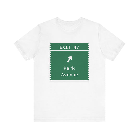 Vintage Merritt Parkway Exit 47 Sign Unisex Jersey Short Sleeve T-Shirt