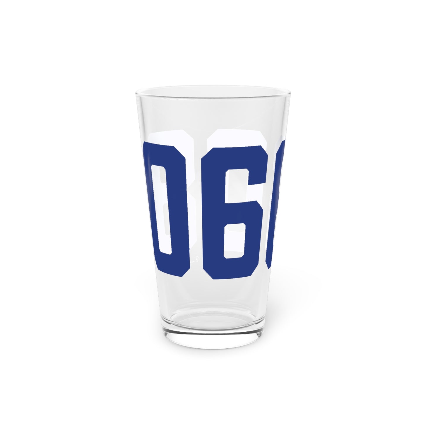 06608 Bridgeport Connecticut Zip Code Pint Glass, 16oz