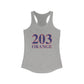 203 Orange Red White & Blue Women's Ideal Racerback Tank Top