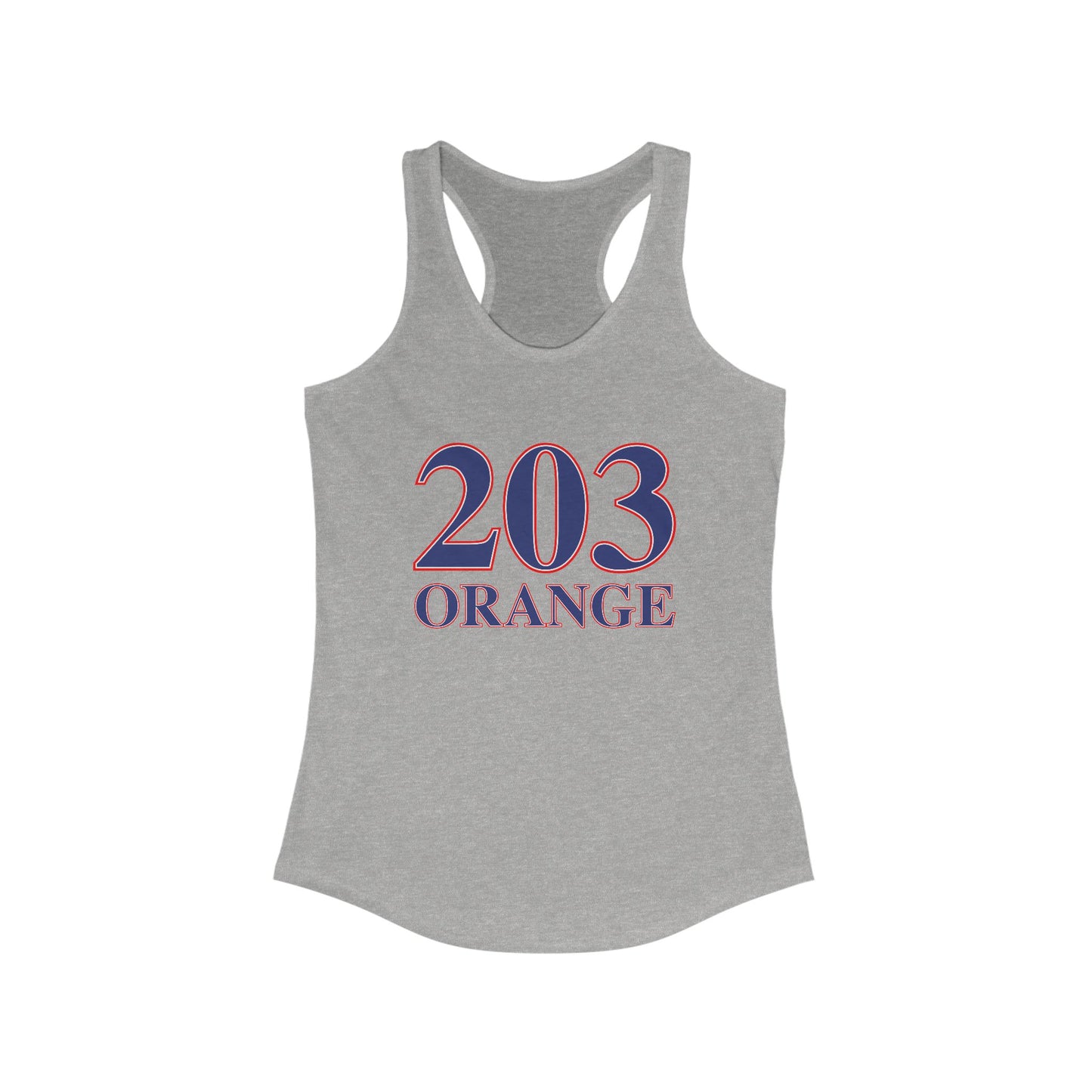 203 Orange Red White & Blue Women's Ideal Racerback Tank Top