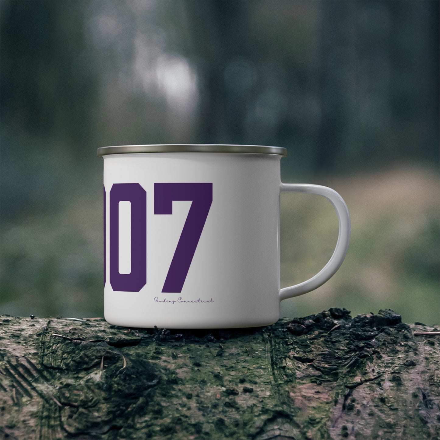06907 Stamford Connecticut Zip Code Enamel Camping Mug