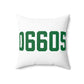 06605 Bridgeport Connecticut Zip Code Spun Polyester Square Pillow
