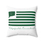 Ridgefield Connecticut St. Patrick's Day Flag Spun Polyester Square Pillow