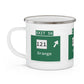 Vintage WCP Exit 56 Sign Enamel Camping Mug