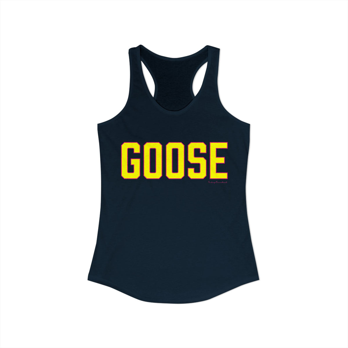 Goose Zip Code - Yellow & Pink Women's Ideal Racerback Tank Top
