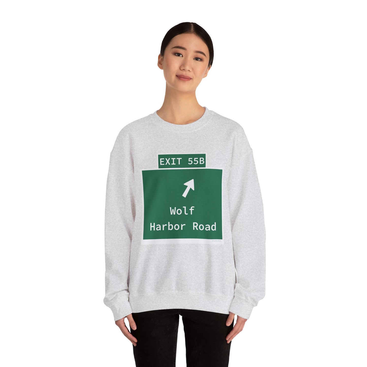 Vintage WCP Exit 55B Sign Unisex Heavy Blend™ Crewneck Sweatshirt