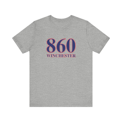 860 Wnchester Red White & Blue Unisex Jersey Short Sleeve T-Shirt