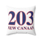 203 New Canaan Red White & Blue Spun Polyester Square Pillow