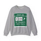 Vintage Merritt Parkway Exit 52 Sign Unisex Heavy Blend™ Crewneck Sweatshirt