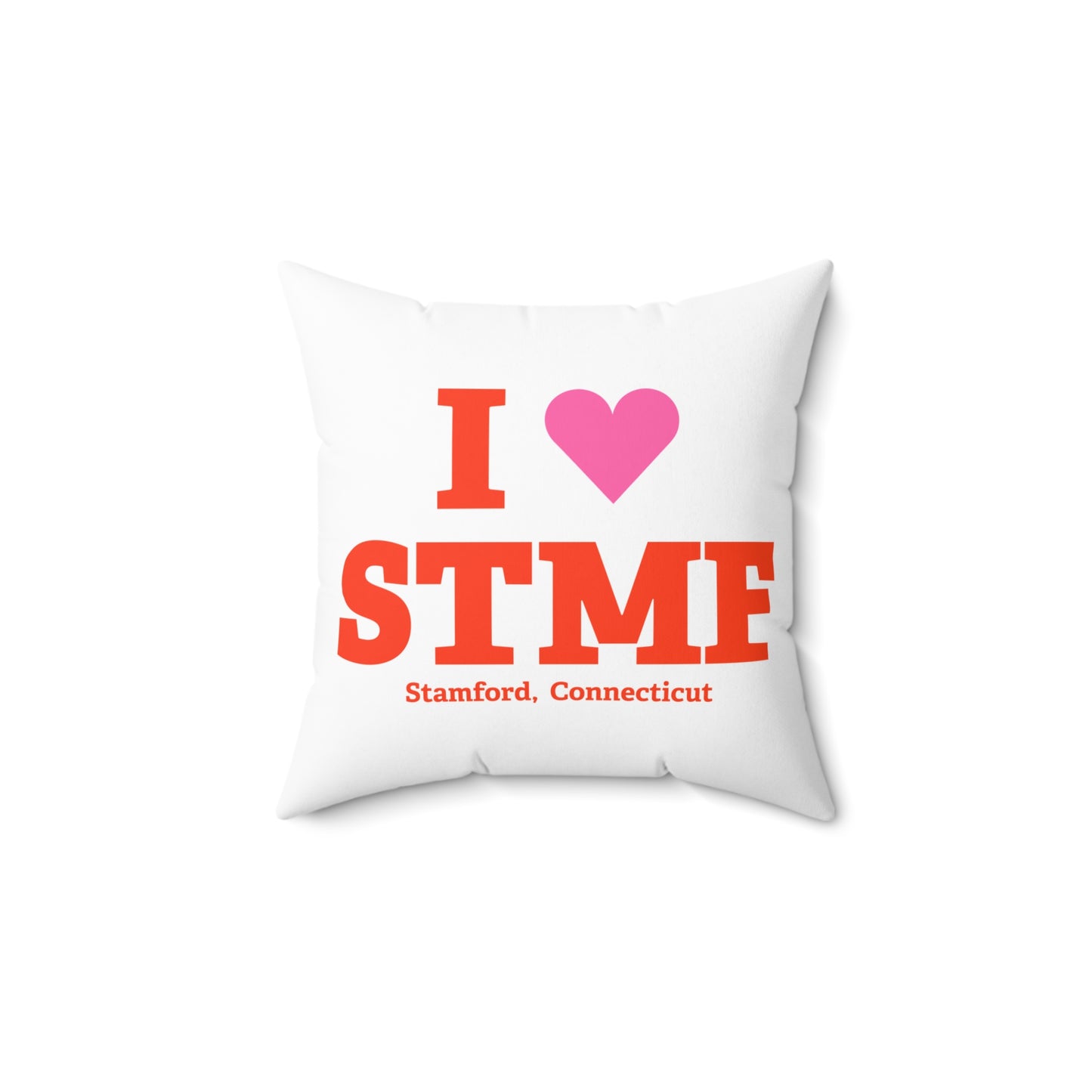 I Heart STMF Spun Polyester Square Pillow