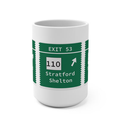Vintage Merritt Parkway Exit 53 Sign Mug 15oz