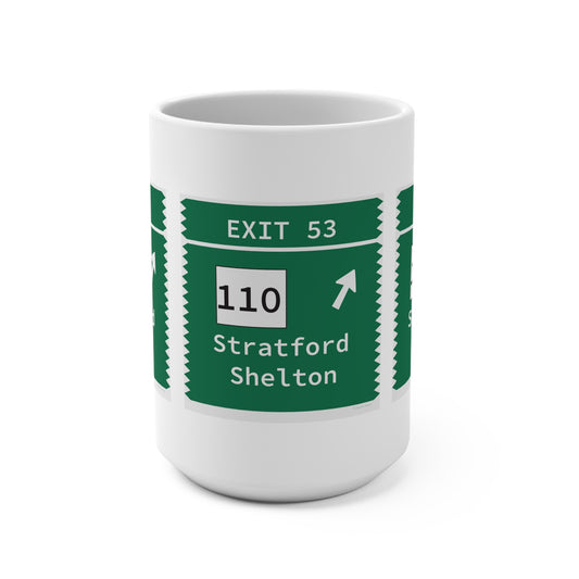 Vintage Merritt Parkway Exit 53 Sign Mug 15oz