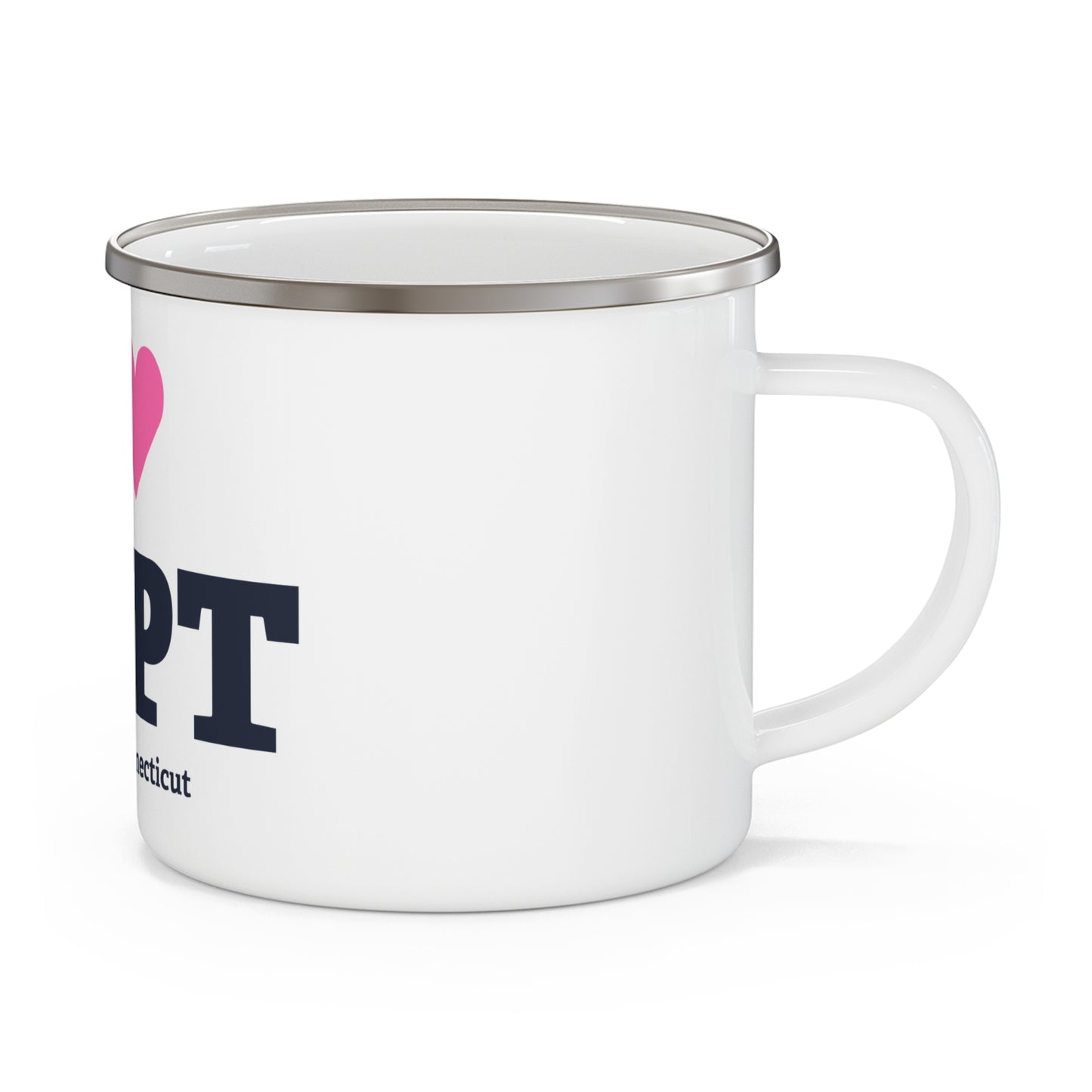 I Heart WSPT Enamel Camping Mug