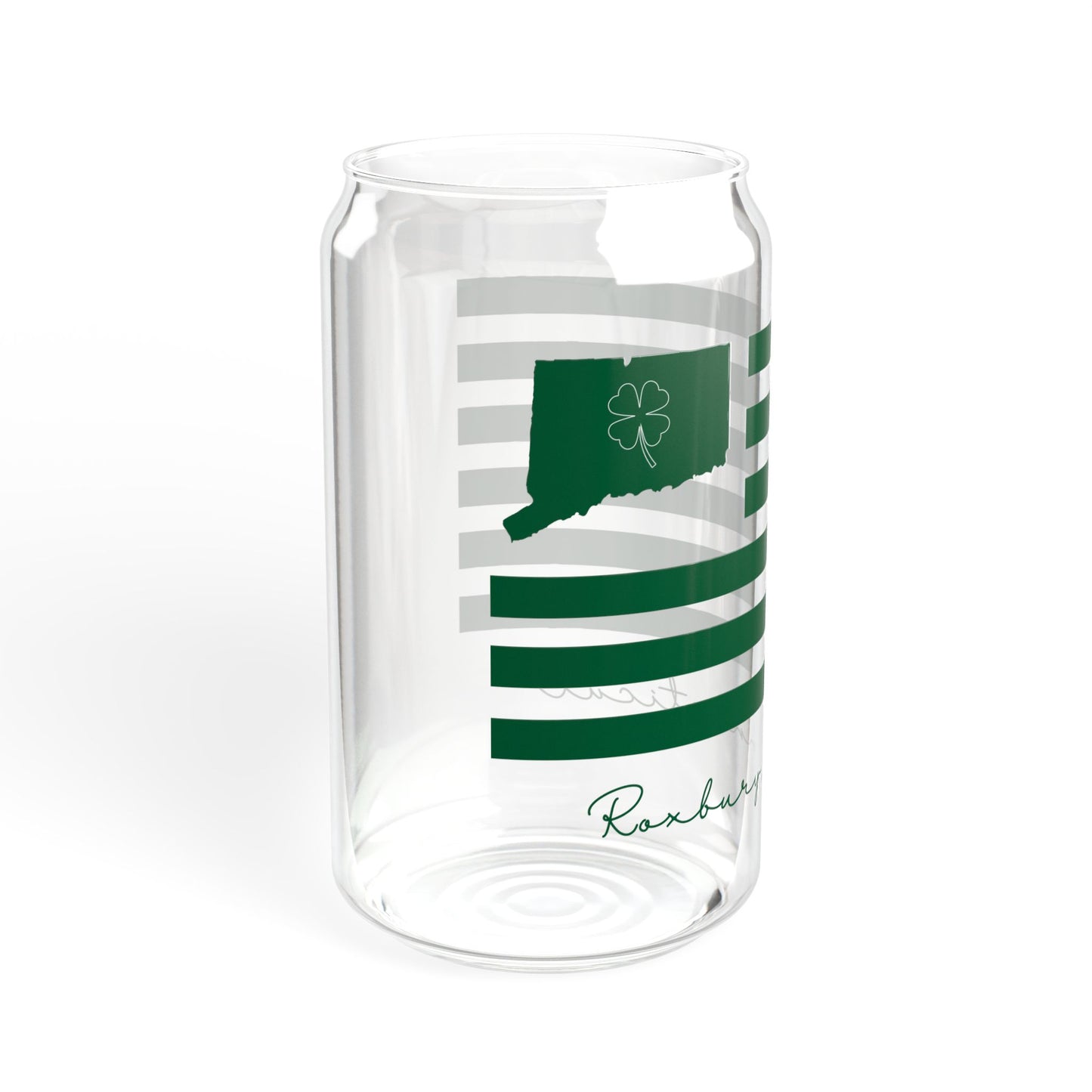 Roxbury Connecticut St. Patrick’s Day Flag Sipper Glass, 16oz