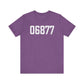 06877 Ridgefield CT Zip Code Unisex Jersey Short Sleeve T-Shirt