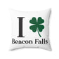 I Clover Beacon Falls Spun Polyester Square Pillow