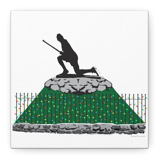 Minuteman Holiday Lights Matte Canvas, Stretched, 1.25"