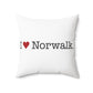 I Heart Norwalk. Spun Polyester Square Pillow