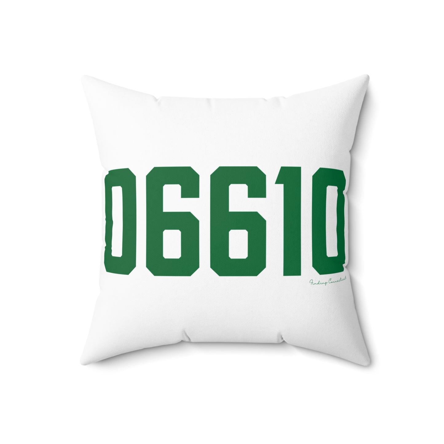 06610  Bridgeport Connecticut Zip Code Spun Polyester Square Pillow
