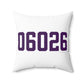 06026 East Granby Connecticut Zip Code Polyester Square Pillow