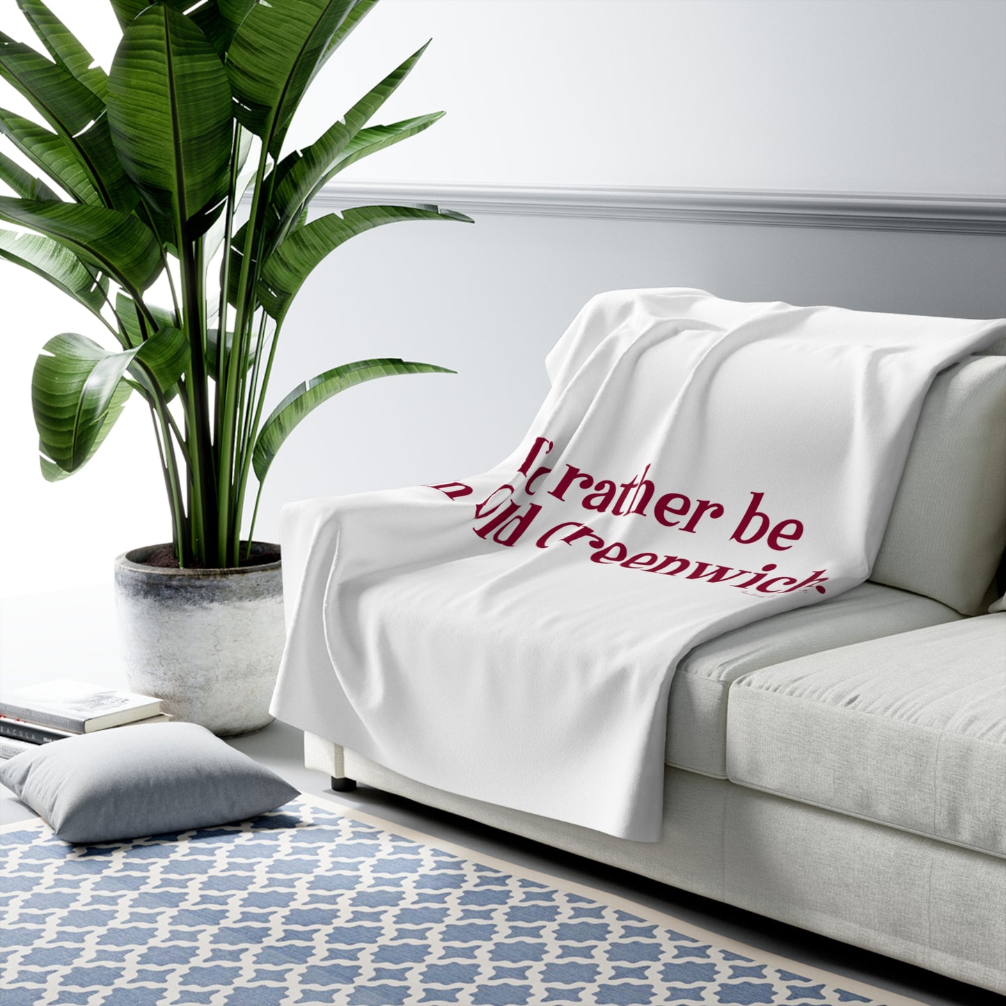 I’d rather be in Old Greenwich Sherpa Fleece Blanket