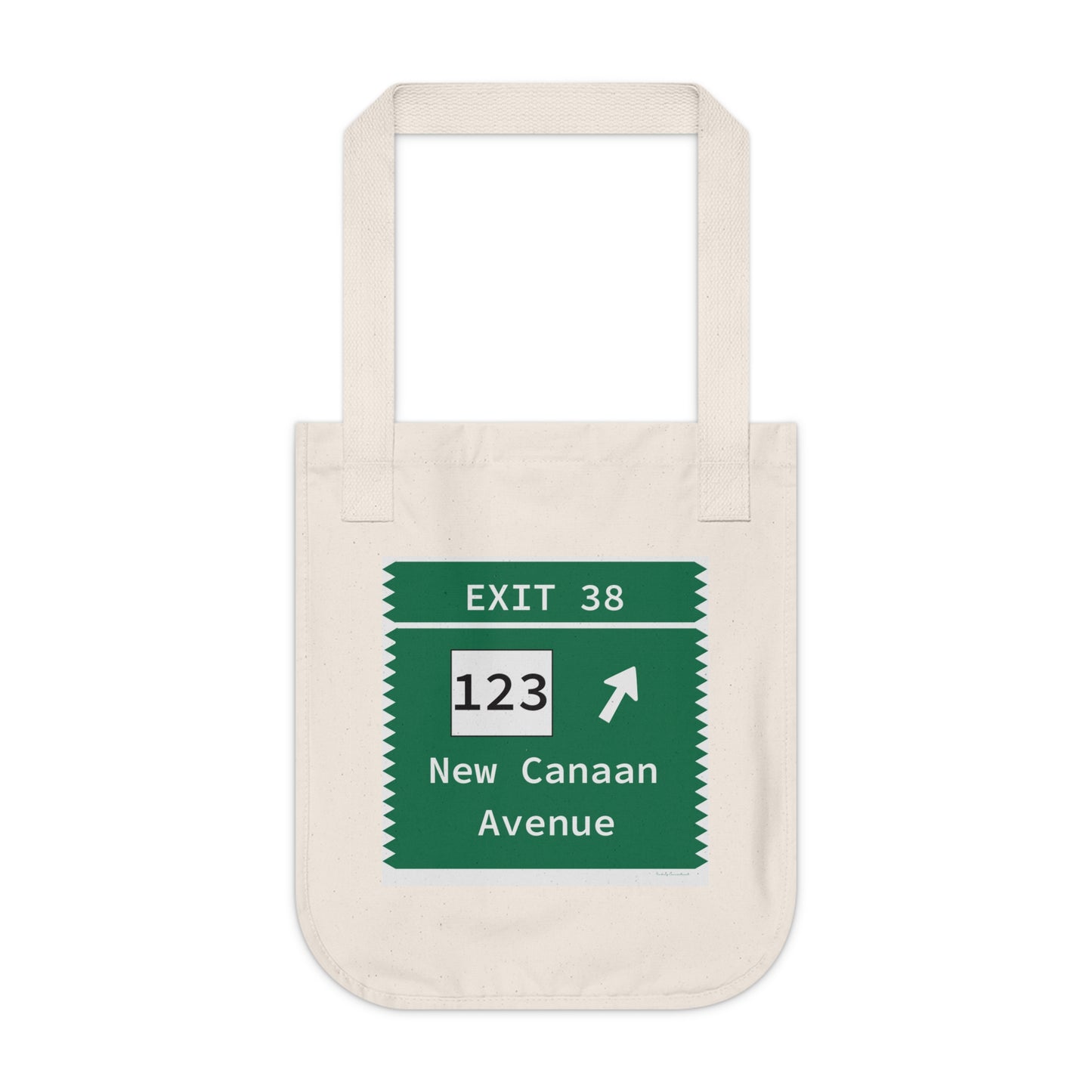 Vintage Merritt Parkway Exit 38 Sign Organic Canvas Tote Bag