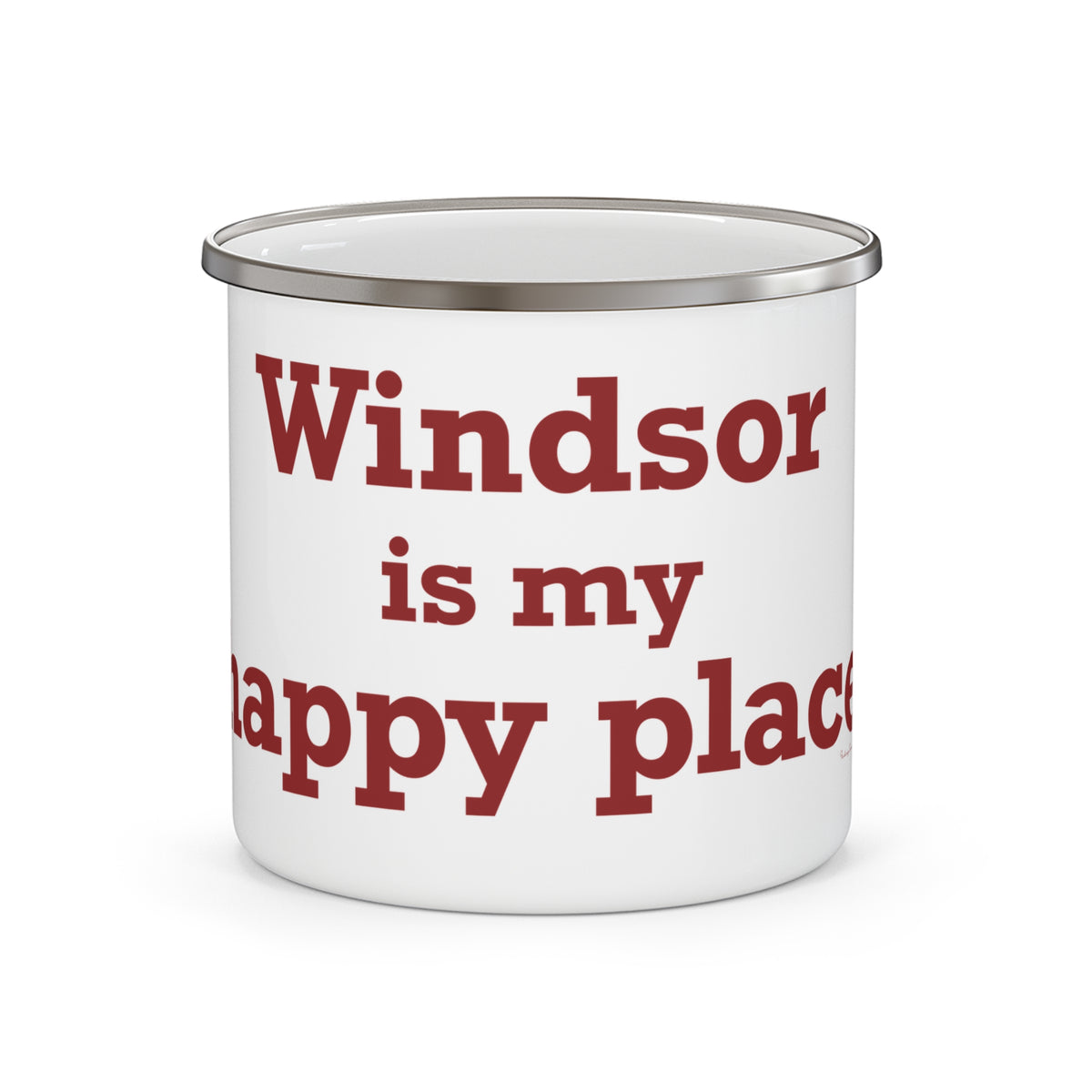 Windsor is My Happy Place Enamel Camping Mug