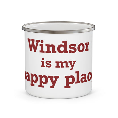Windsor is My Happy Place Enamel Camping Mug