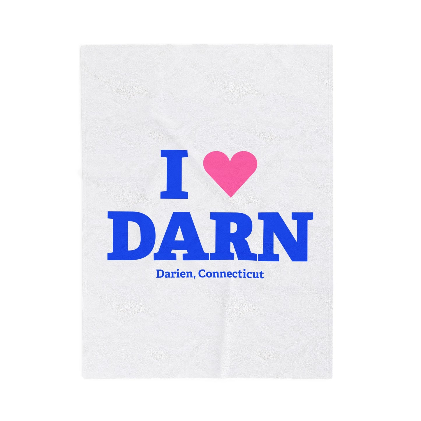 I Heart DARN Velveteen Plush Blanket