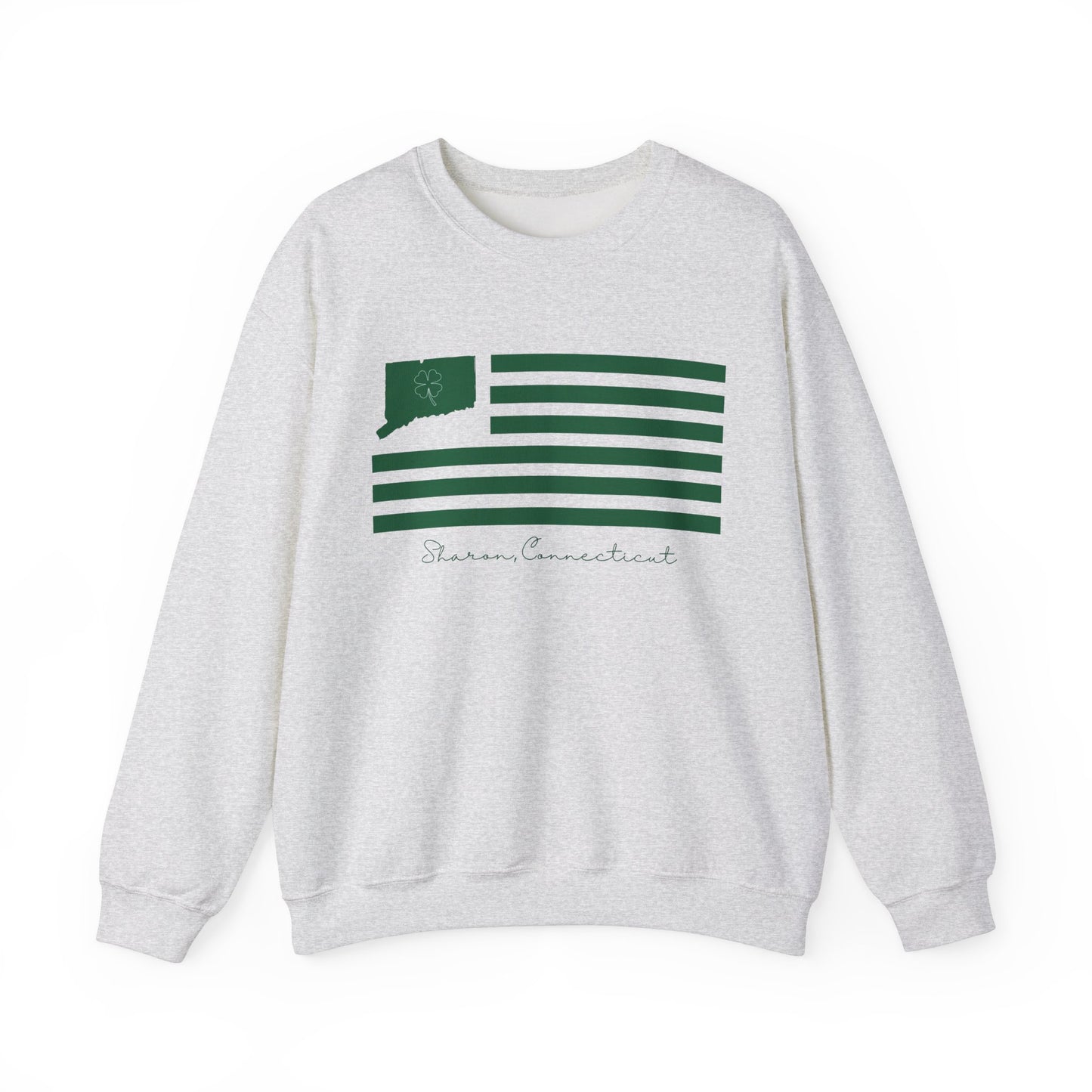 Sharon Connecticut St. Patrick’s Day Flag Unisex Heavy Blend™ Crewneck Sweatshirt