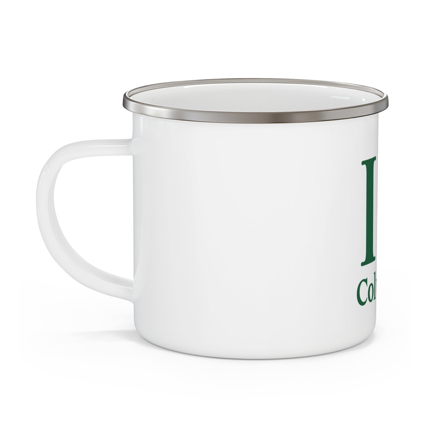 I Clover Columbia Enamel Camping Mug
