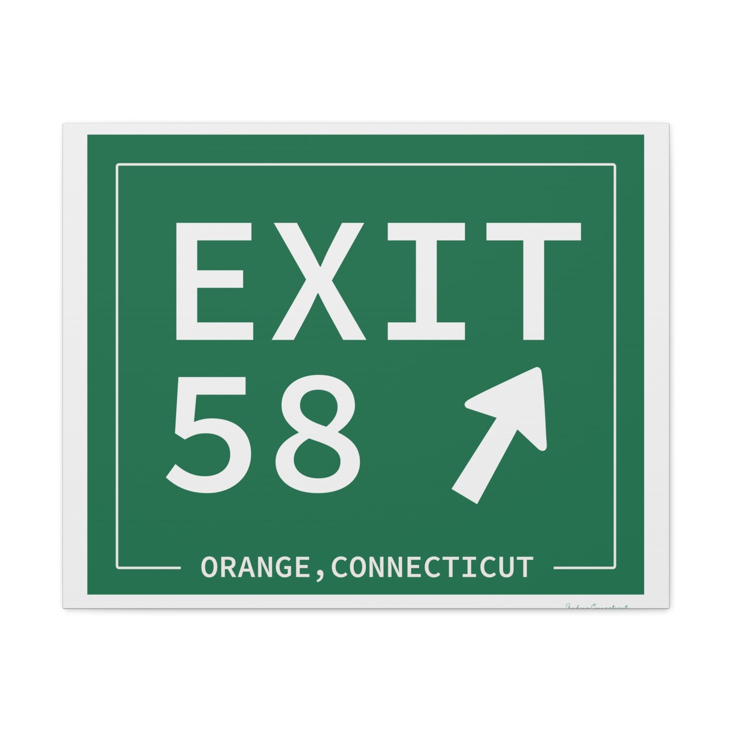 Vintage Exit 58 WCP Sign Matte Canvas, Stretched, 1.25"