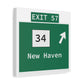 Vintage WCP Exit 57 Sign Matte Canvas, Stretched, 1.25"