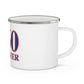 860 Andover Red, White & Blue Enamel Camping Mug