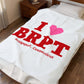 I Heart BRPT Velveteen Plush Blanket
