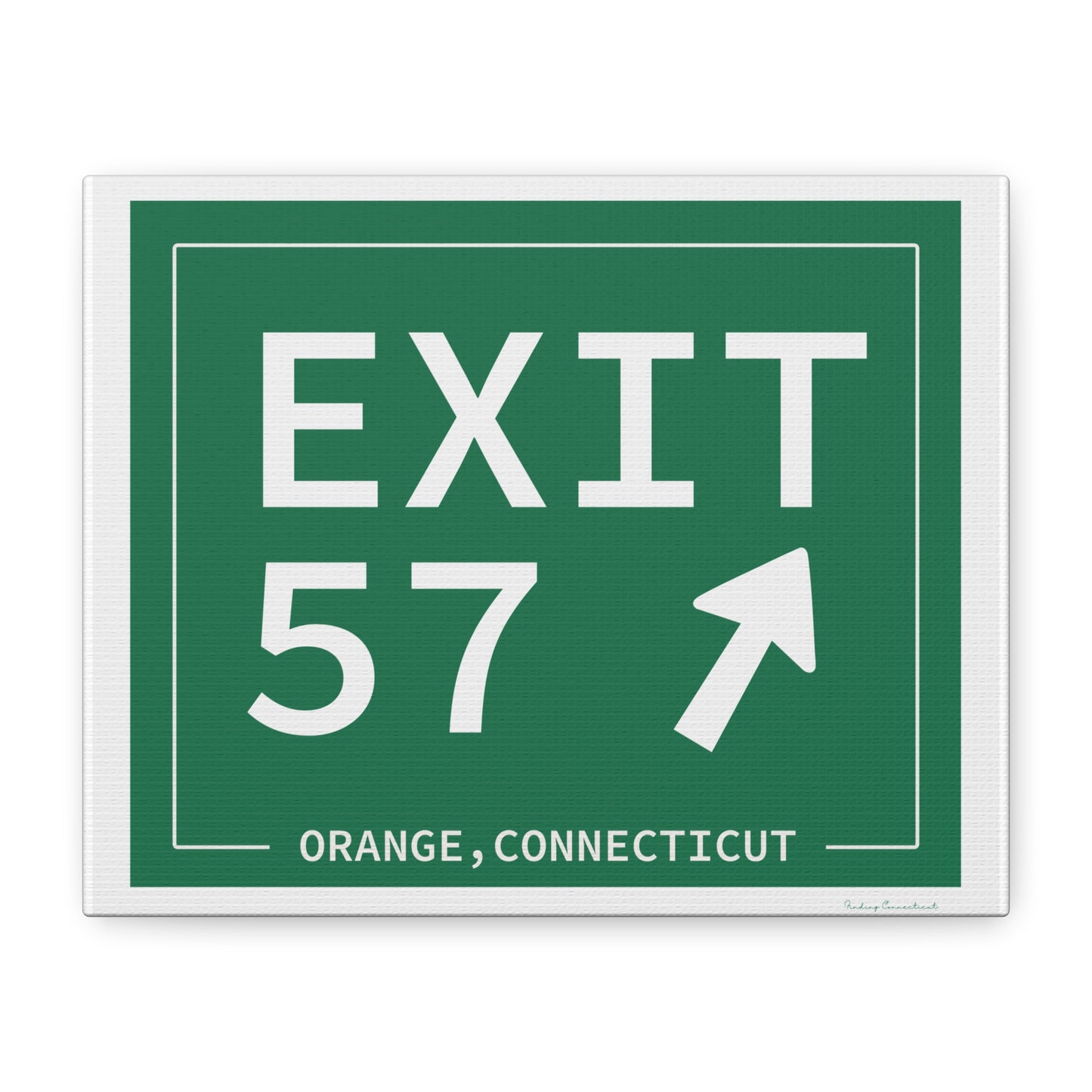 Vintage Exit 57 WCP Sign Matte Canvas, Stretched, 1.25"