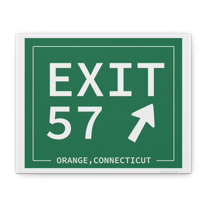 Vintage Exit 57 WCP Sign Matte Canvas, Stretched, 1.25"