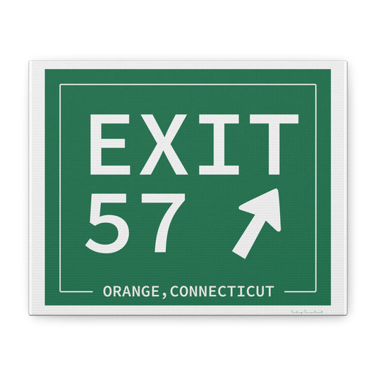 Vintage Exit 57 WCP Sign Matte Canvas, Stretched, 1.25"