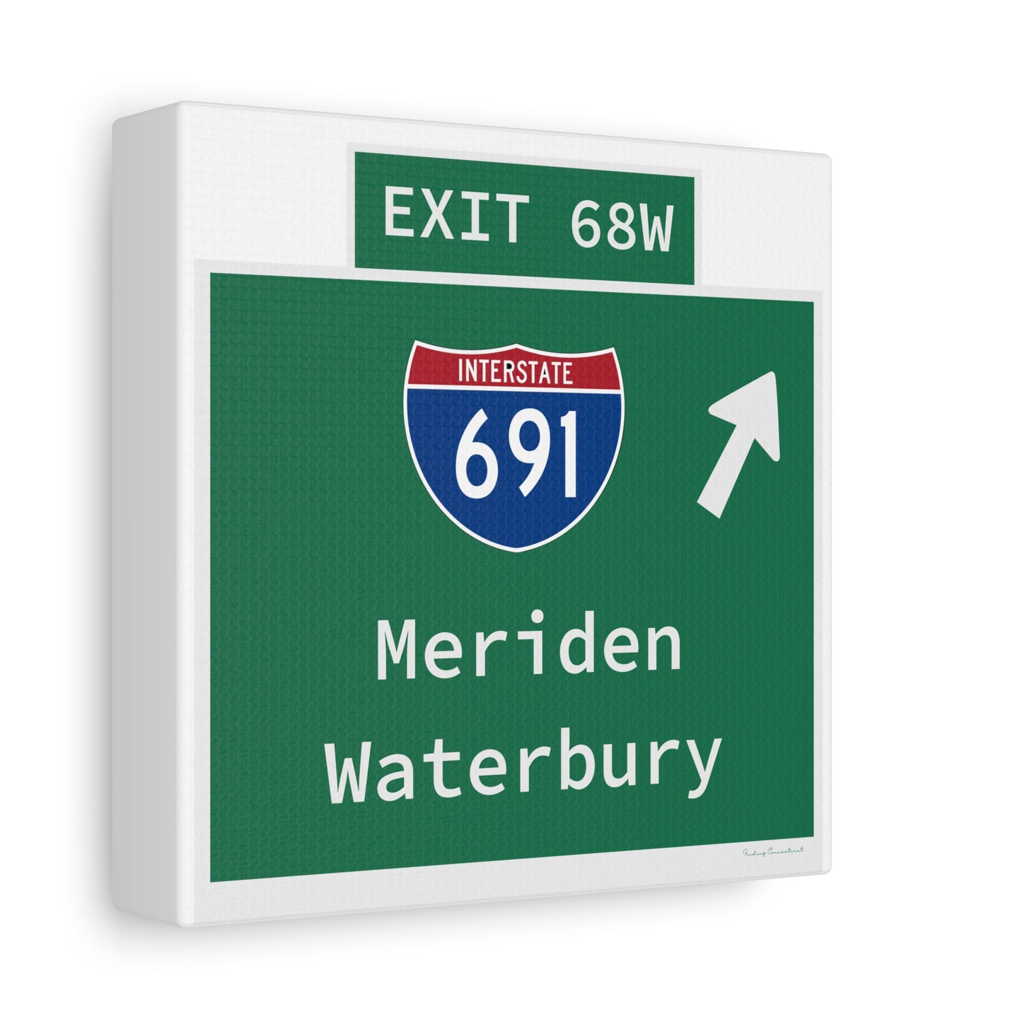 Vintage WCP Exit 68W Matte Canvas, Stretched, 1.25"