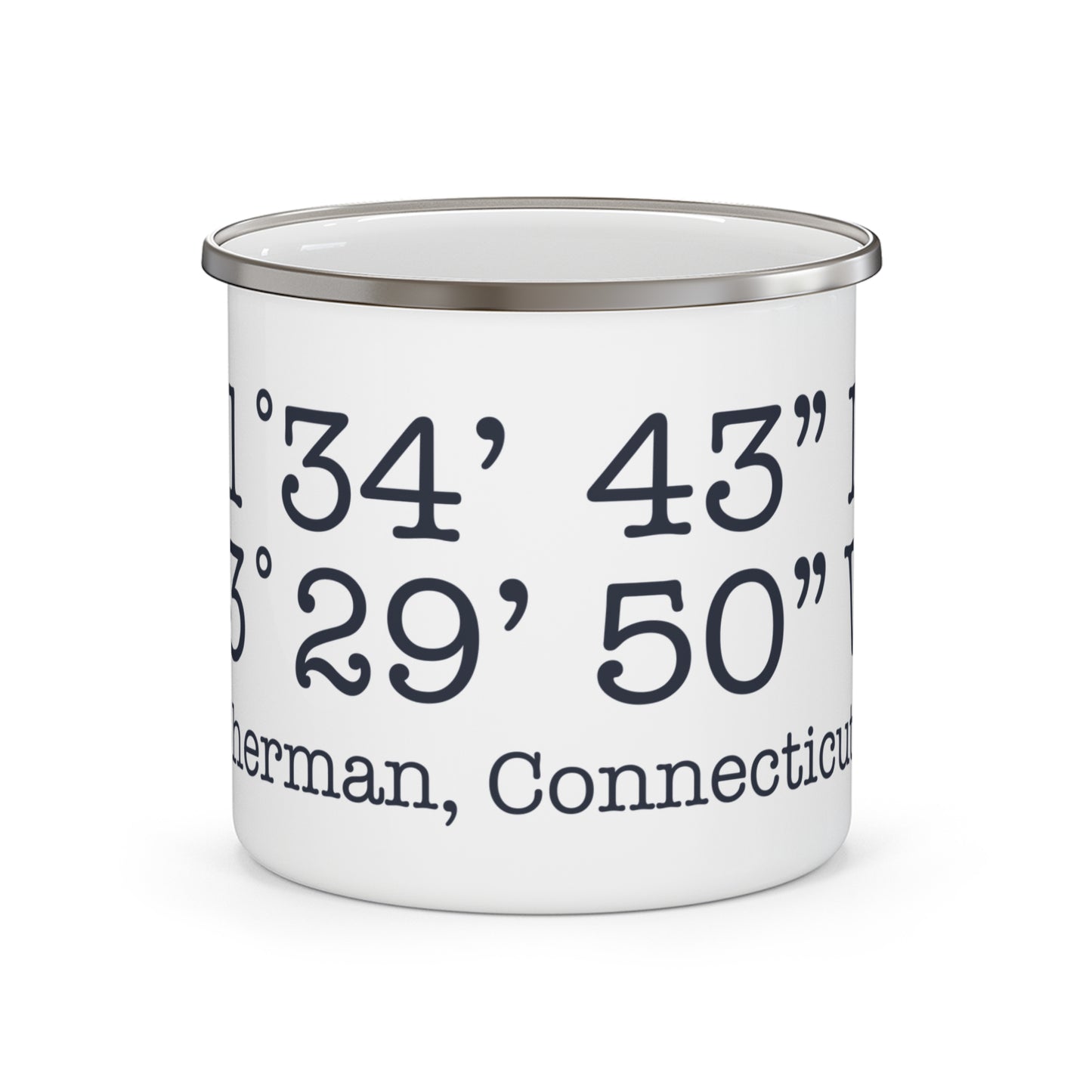 Sherman Coordinates Enamel Camping Mug
