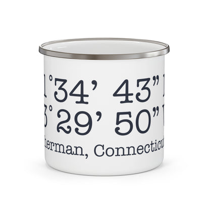 Sherman Coordinates Enamel Camping Mug