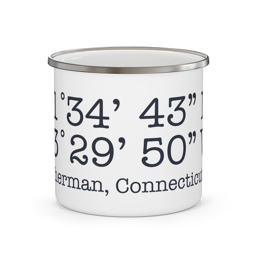 Sherman Coordinates Enamel Camping Mug