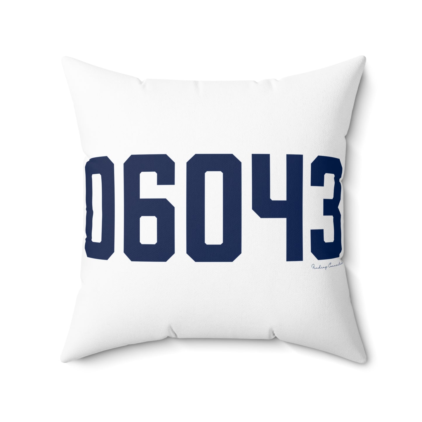 06043 Bolton Connecticut Zip Code Spun Polyester Square Pillow