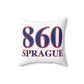 860 Sprague Red, White & Blue Spun Polyester Square Pillow